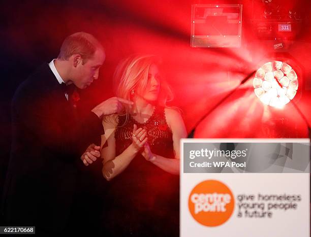 Prince William, Duke of Cambridge and Ellie Goulding attend during Centrepoint at the Palace, a fundraising event in the grounds of Kensington Palace...