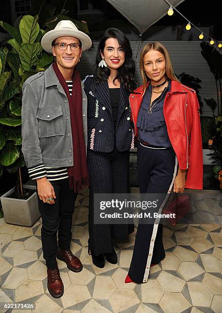 Oliver Proudlock, Jamila Askarova and Emma Connolly attend 5 Years of Gazelli SkinCare on November 10, 2016 in London, England.