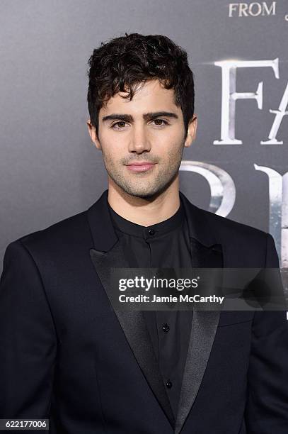 Max Ehrich attends the "Fantastic Beasts And Where To Find Them" World Premiere at Alice Tully Hall, Lincoln Center on November 10, 2016 in New York...