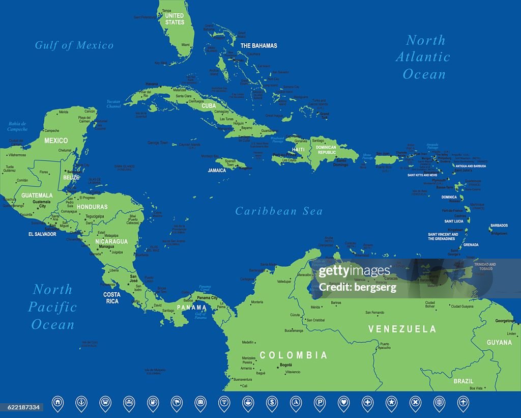 Map of Central America