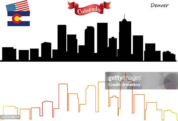 denver skyline - denver skyline stock illustrations
