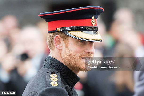 Prince Harry visits the Fields of Remembrance at Westminster Abbey on November 10, 2016 in London, England.