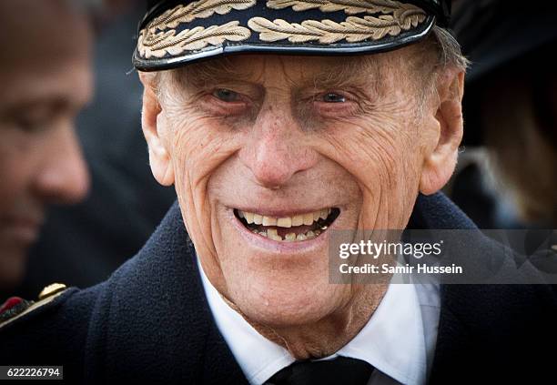 Prince Philip, Duke of Edinburgh visits the Fields of Remembrance at Westminster Abbey on November 10, 2016 in London, England.