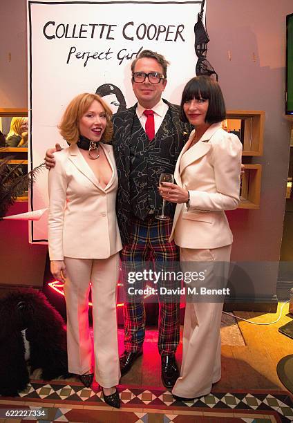 Daisy Lewis, Gresham Blake and Collette Cooper attend the launch of Collette Cooper's new single "Perfect Girl" and the 'Collette' suit collaboration...