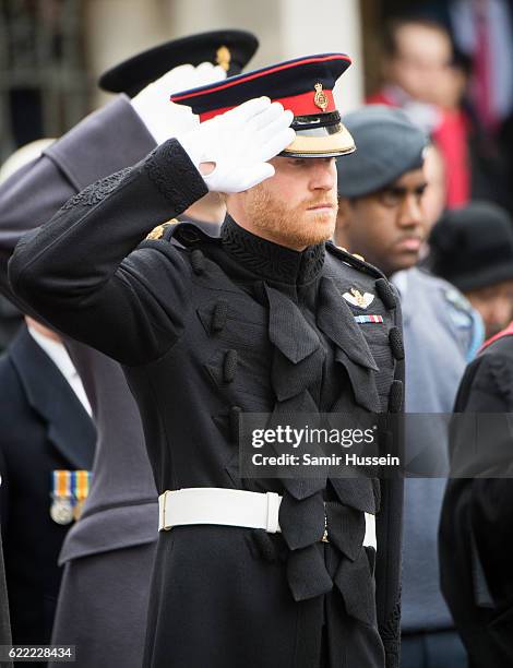 Prince Harry visits the Fields of Remembrance at Westminster Abbey on November 10, 2016 in London, England.