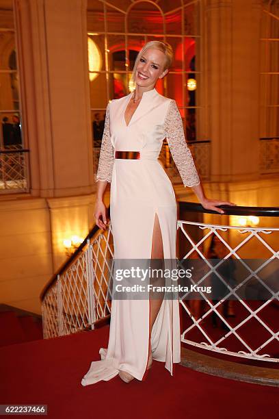 Isabel Edvardsson attends the GQ Men of the year Award 2016 after show party at Komische Oper on November 10, 2016 in Berlin, Germany.