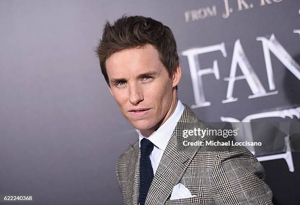 Eddie Redmayne attends the "Fantastic Beasts And Where To Find Them" World Premiere at Alice Tully Hall, Lincoln Center on November 10, 2016 in New...