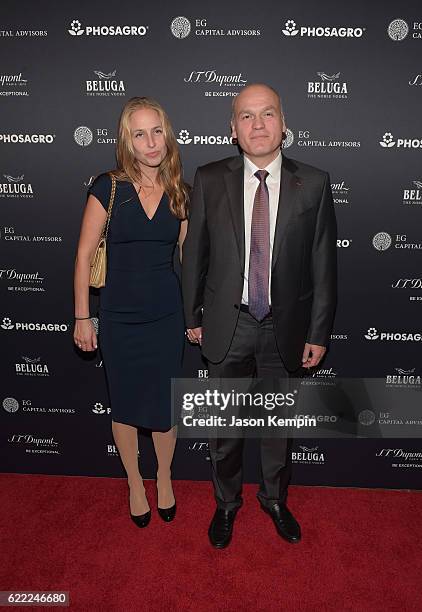 President, Russian Chess Federation Andrey Filatov and guest attend 2016 Gala Opening for World Chess Championship at The Plaza Hotel on November 10,...