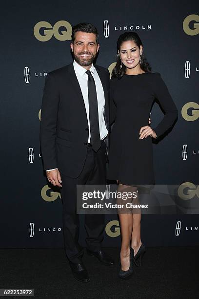 Antonio Santana and Essined Aponte attend the GQ Men Of The Year Awards 2016 at Torre Virrelles on November 9, 2016 in Mexico City, Mexico.