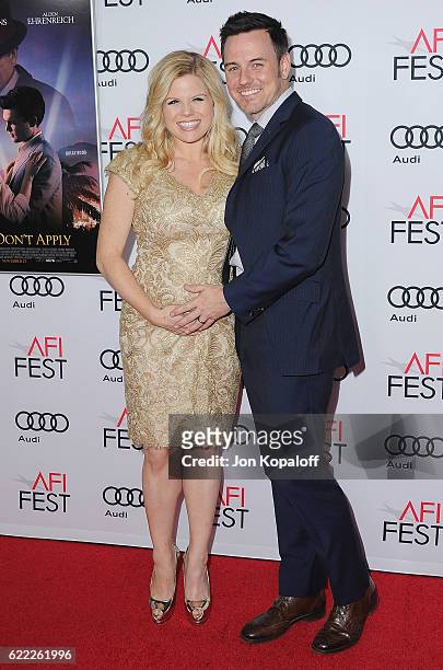 Actress Megan Hilty and Brian Gallagher arrive at AFI FEST 2016 Presented By Audi - Opening Night - Premiere Of 20th Century Fox's "Rules Don't...