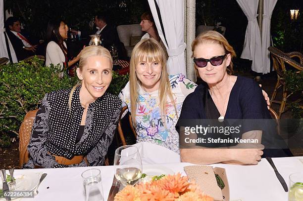 Alexandra von Furstenberg Miller, Amy Astley and Lisa Love attend Lisa Love Hosts Dinner For Jonathan Saunders, New Chief Creative Officer Of Diane...