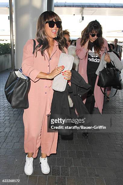 Tamera Mowry is seen at LAX on November 09, 2016 in Los Angeles, California.
