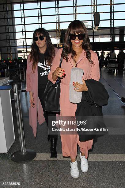 Tamera Mowry is seen at LAX on November 09, 2016 in Los Angeles, California.