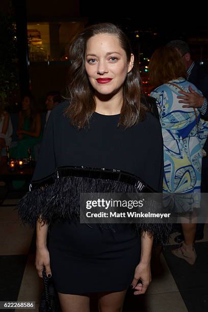 Actress Marion Cotillard attends the Hollywood Foreign Press Association and InStyle celebrate the 2017 Golden Globe Award Season at Catch LA on...