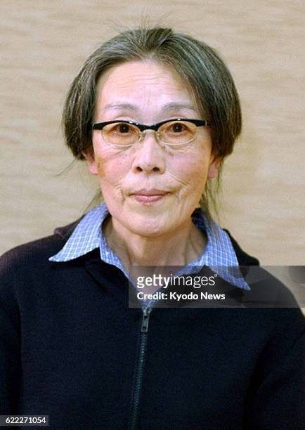 Japan - A February 2004 file photo shows Takako Takahashi, a Japanese novelist who explored the inner conflicts and unconscious drives of human...