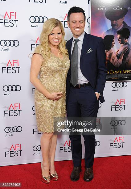 Actress Megan Hilty and husband Brian Gallagher arrive at AFI FEST 2016 Presented By Audi - Opening Night - Premiere Of 20th Century Fox's "Rules...