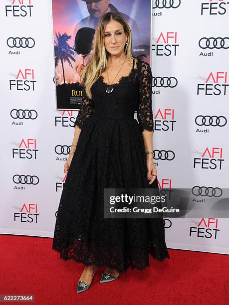 Actress Sarah Jessica Parker arrives at AFI FEST 2016 Presented By Audi - Opening Night - Premiere Of 20th Century Fox's "Rules Don't Apply" at TCL...