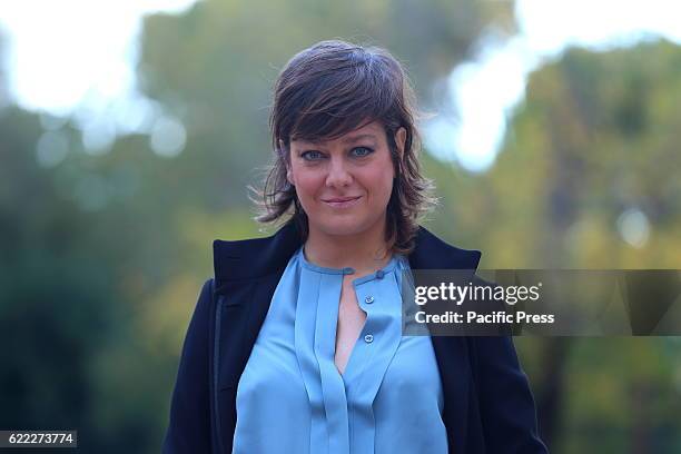 Italian actress Giovanna Mezzogiorno during Photocall of "Come diventare grandi nonostante i genitori", new film produced by Disney Italia.