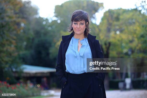 Italian actress Giovanna Mezzogiorno during Photocall of "Come diventare grandi nonostante i genitori", new film produced by Disney Italia.