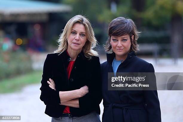 Italian actresses Margherita Buy and Giovanna Mezzogiorno during Photocall of "Come diventare grandi nonostante i genitori", new film produced by...