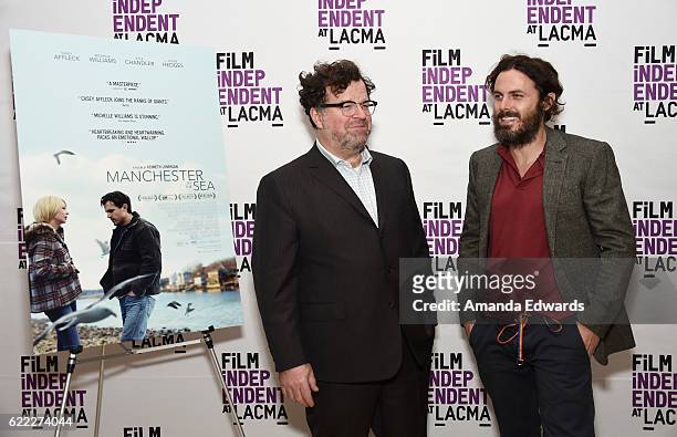 Writer and director Kenneth Lonergan and actor Casey Affleck attend the Film Independent at LACMA "Manchester By The Sea" Screening and Q&A at LACMA...