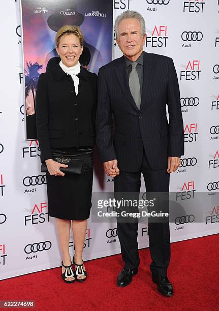 Actors Warren Beatty and Annette Bening arrive at AFI FEST 2016 Presented By Audi - Opening Night - Premiere Of 20th Century Fox's "Rules Don't...