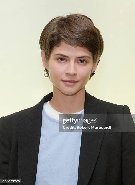 Alba Galocha poses during a photocall for her latest film No Culpes Al Karma de Lo Que Te Pasa por Gilipollas on November 10, 2016 in Barcelona,...