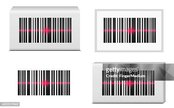 barcode - red light stock illustrations