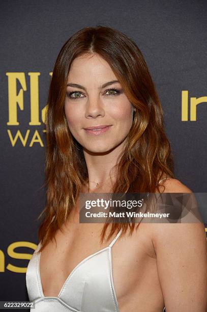 Actress Michelle Monaghan arrives at the Hollywood Foreign Press Association and InStyle celebrate the 2017 Golden Globe Award Season at Catch LA on...