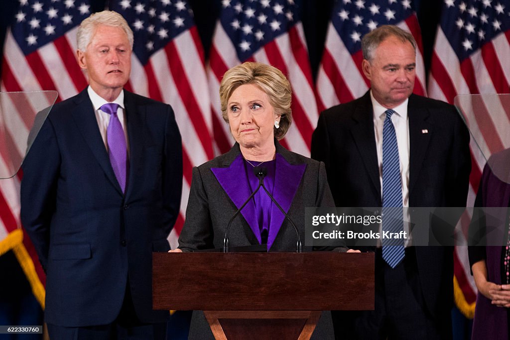 Hillary Clinton Makes A Statement After Loss In Presidential Election