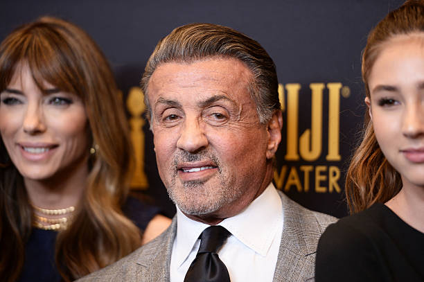Actor Sylvester Stallone arrives at the Hollywood Foreign Press Association and InStyle celebrate the 2017 Golden Globe Award Season at Catch LA on...