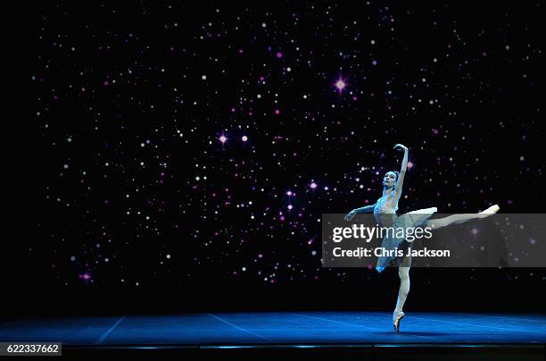 Anna Nikulina of the Bolshoi Theatre Moscow performs at the National Theatre on day 4 of a Royal tour of Bahrain on November 11, 2016 in Manama,...