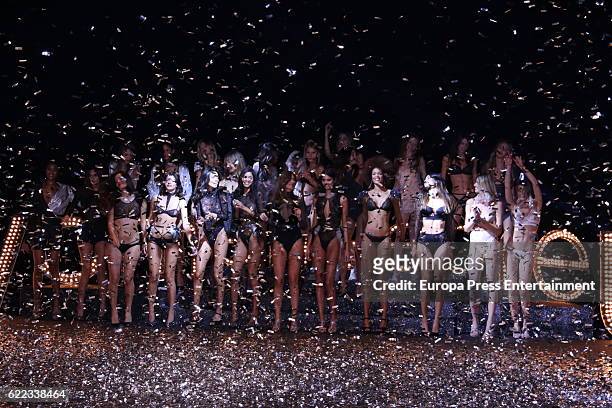 Models walk the runway during Elsa Pataky's presentation of her new Women'Secret musical at Fine Arts Circle on November 10, 2016 in Madrid, Spain.