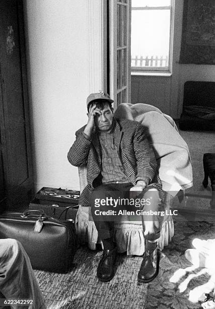 Jack Kerouac looks tired and sad while visiting Allen Ginsberg's apartment for the last time.