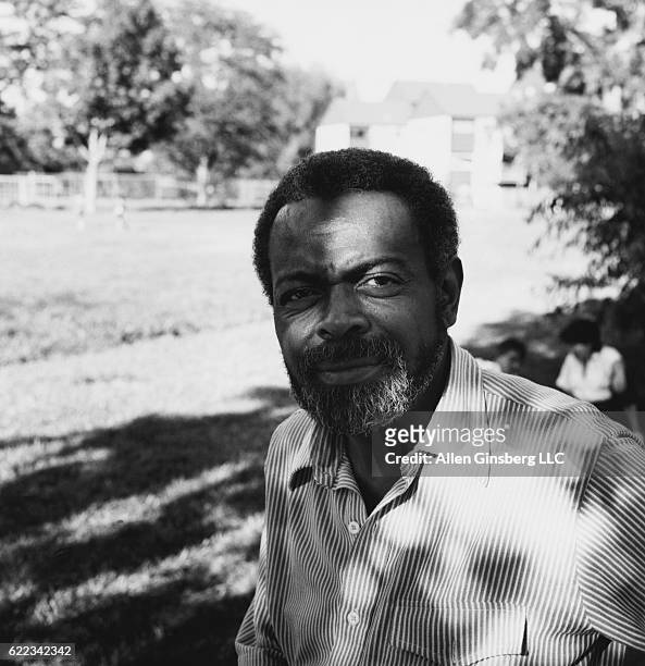 "Poet Amiri Baraka at picnic outside Naropa Institute . A Marxist, old friend from late 1950's Beat poetry days New York, he taught black literature...