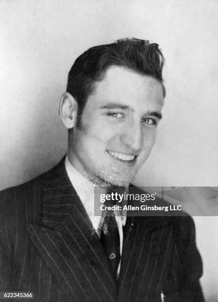 Neal Cassady, the inspiration for the Dean Moriarty character in Jack Kerouac's novel On the Road, wears his first suit from a Chinatown tailor.