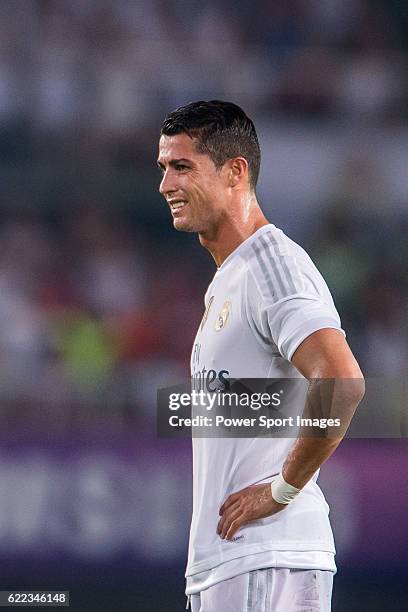 Cristiano Ronaldo of Real Madrid CF looks on during the match between FC Internazionale Milano and Real Madrid as part of the International Champions...