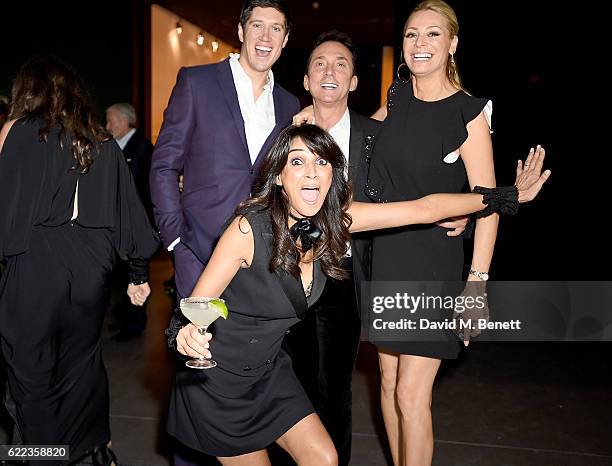 Vernon Kay, Bruno Tonioli, Tess Day and Jackie St Clair attend the anniversary party for Kelly Hoppen MBE celebrating 40 years as an Interior...