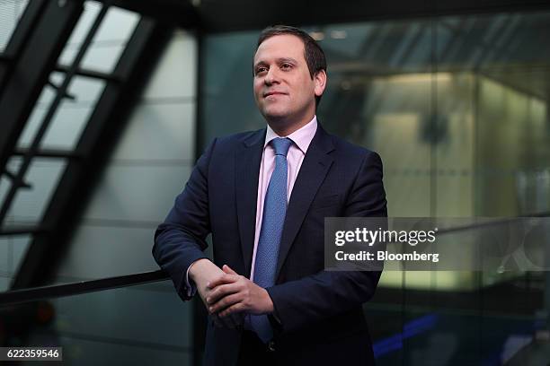 Adam Marshall, director-general of the British Chambers of Commerce , poses for a photograph following a Bloomberg Television interview in London,...