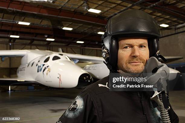 David Mackay with Virgin Galactic's SpaceShipTwo