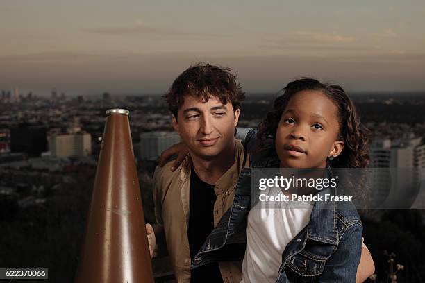 Director Benh Zeitlin with <Beasts of the Southern Wild> star Quvenzhané Wallis.