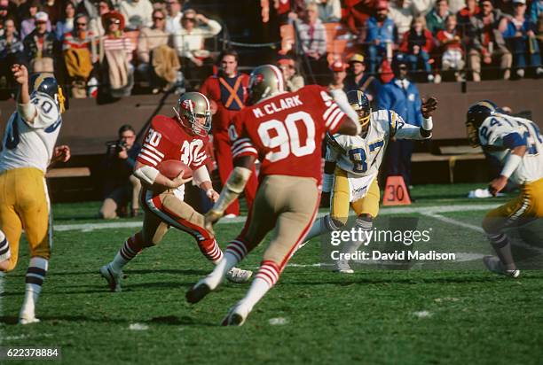 Bill Ring of the San Francisco 49ers carries the ball during a National Football League game against the San Diego Chargers played on December 11,...