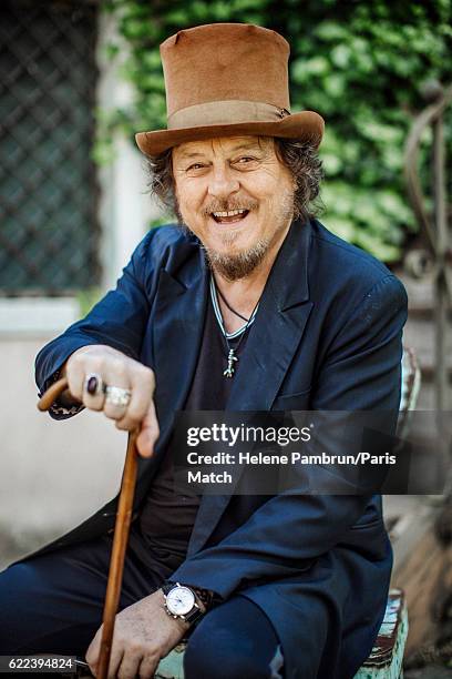 Singer Zucchero Fornaciari is photographed for Paris Match on May 6, 2016 in Pontremoli, Italy.