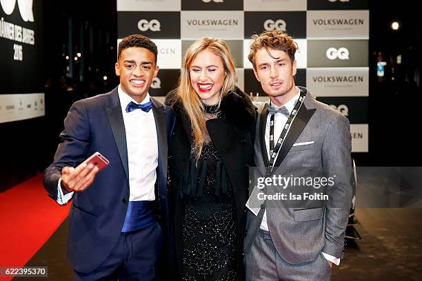 Cliff Goncalo, GQ Gentleman 2016, model Alena Gerber and model Simon Lohmeyer attend the GQ Men of the year Award 2016 at Komische Oper on November...