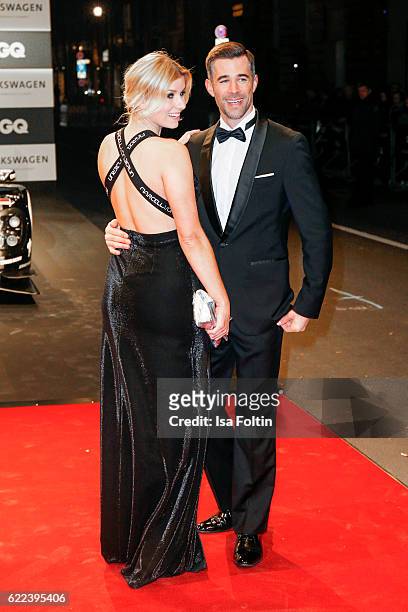 German moderator Annica Hansen and german actor Jo Weil attend the GQ Men of the year Award 2016 at Komische Oper on November 10, 2016 in Berlin,...
