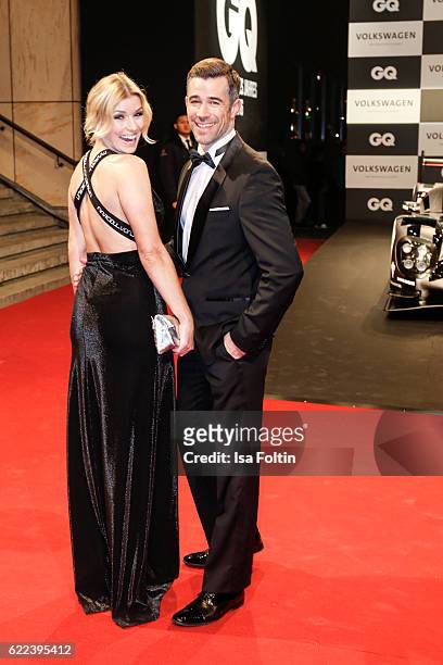 German moderator Annica Hansen and german actor Jo Weil attend the GQ Men of the year Award 2016 at Komische Oper on November 10, 2016 in Berlin,...