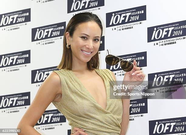 Model Angelica Michibata attends the 27th Japan Best Dressed Eyes Awards Presentation Ceremony on October 20, 2014 in Tokyo, Japan.