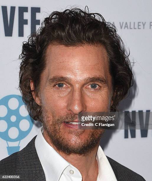 Actor Matthew McConaughey attends the Caldwell Vineyards Maverick Actor Tribute during the 6th Annual Napa Valley Film Festival at The Lincoln...