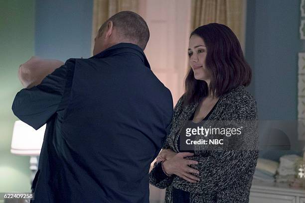 Dr. Adrian Shaw : Conclusion" Episode 408 -- Pictured: James Spader as Raymond "Red" Reddington, Megan Boone as Elizabeth Keen --
