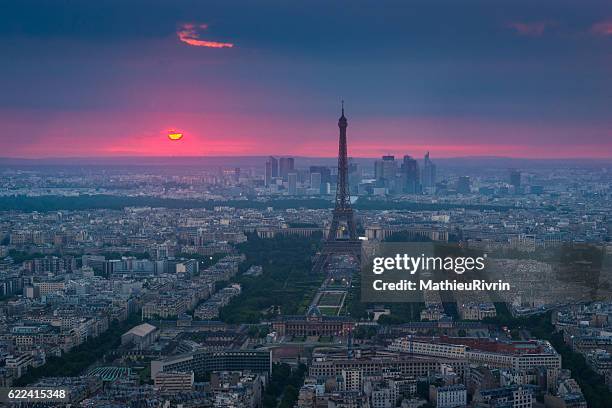 magic view of paris for a romantic atmosphere - intercontinental paris grand ストックフォトと画像